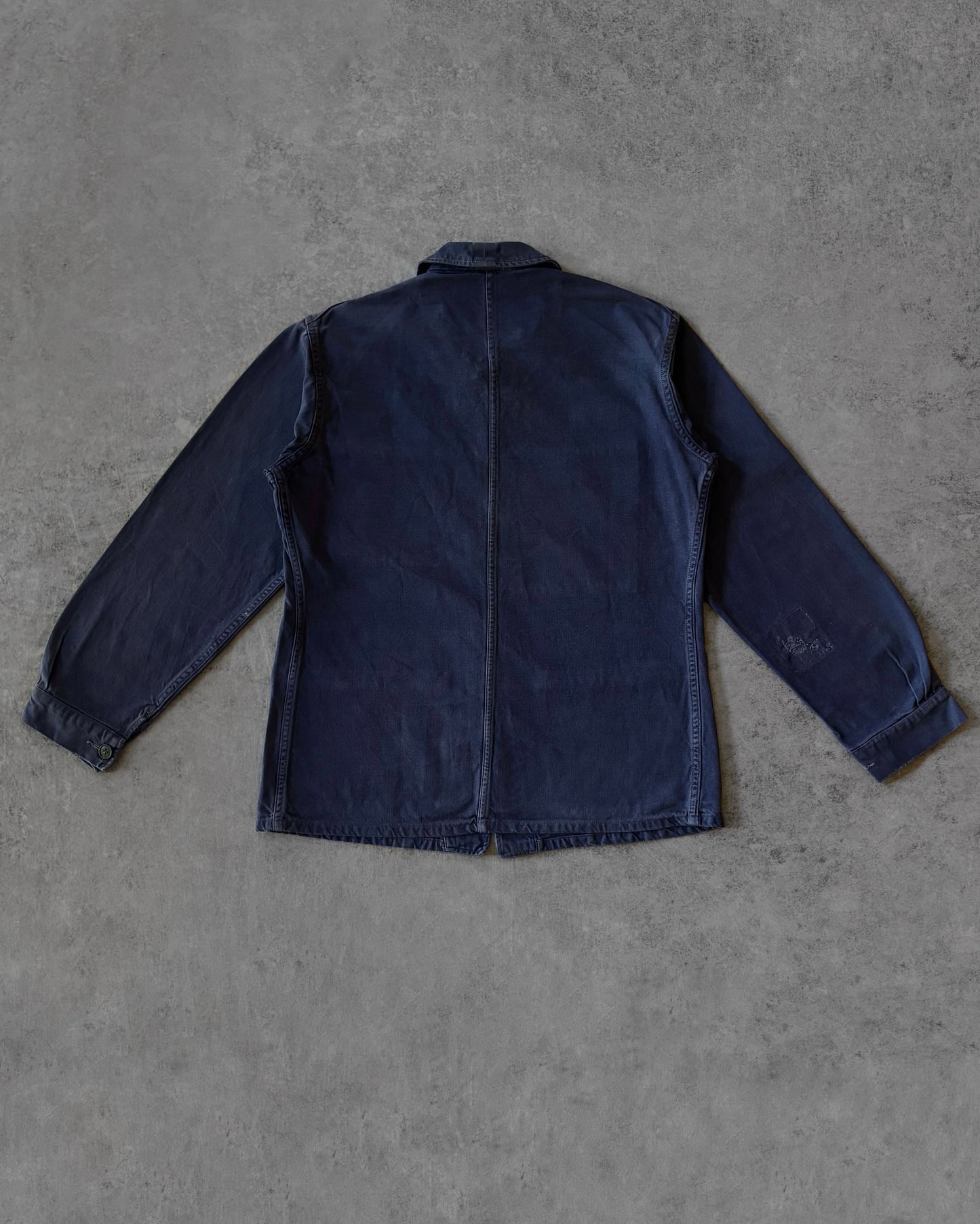 Vintage Bleu de Travail French Work Jacket – Indigo Chore Coat – Mid 20th Century