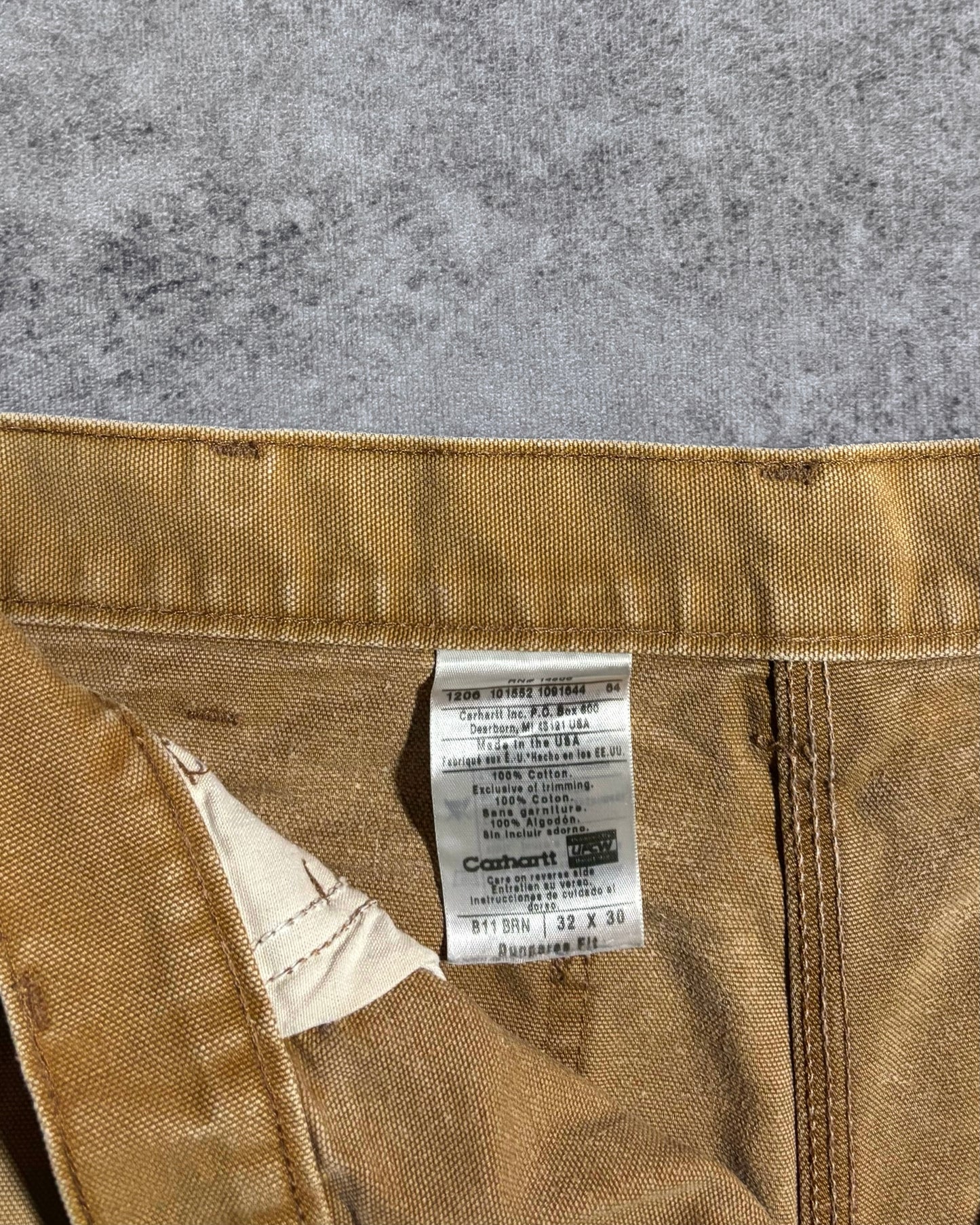 Vintage 2006 Distressed Carhartt Carpenter Pants - Brown Duck Canvas - Made in USA