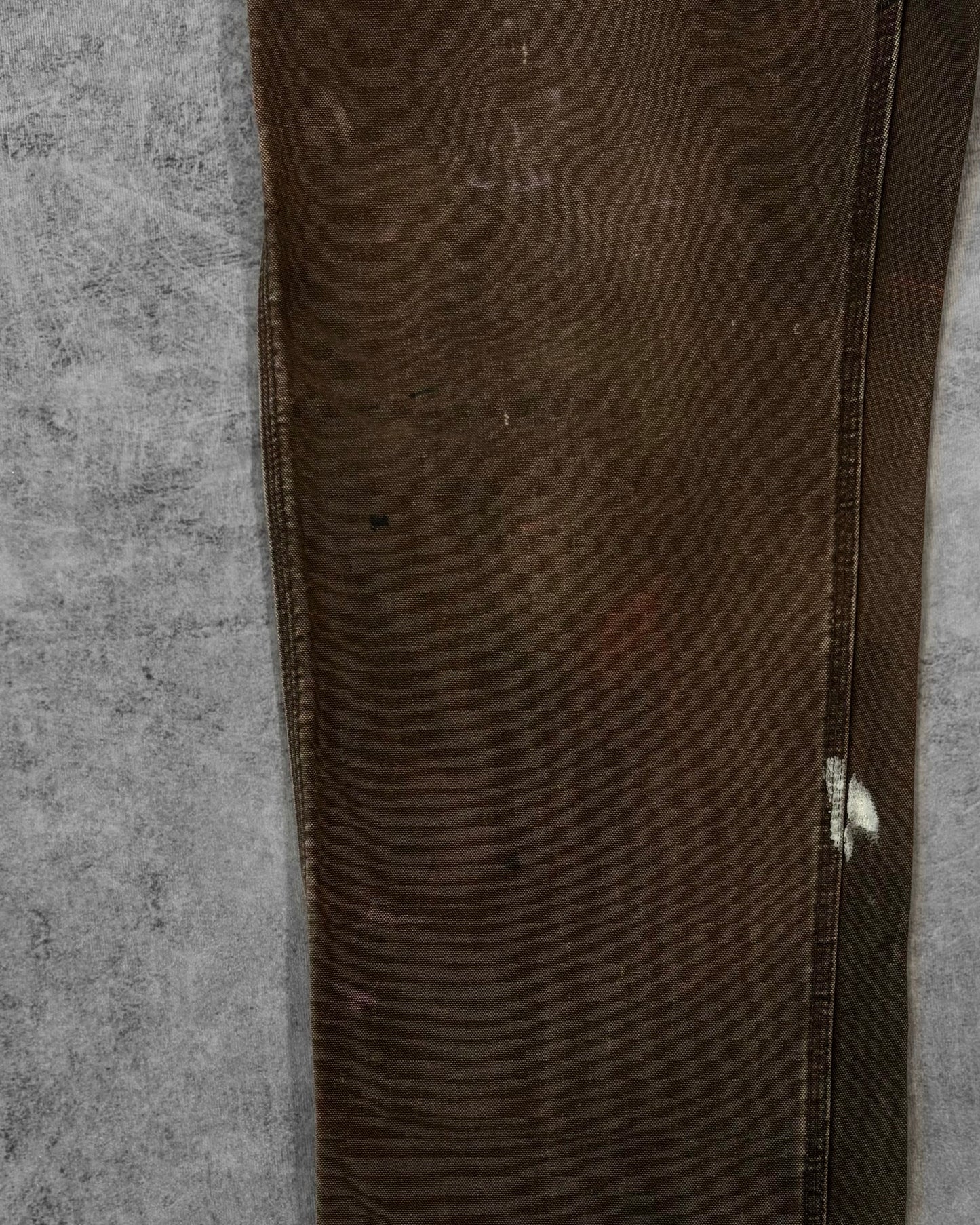 Vintage 1990s Carhartt Brown Duck Canvas Carpenter Work Pants – Distressed Utility Trousers