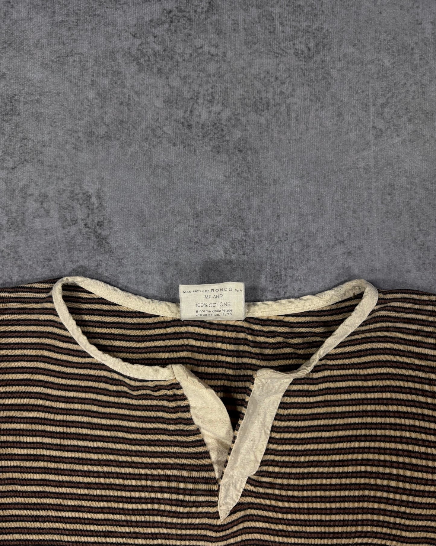 Vintage 1970s Tigershark Milano Striped Cotton T-Shirt