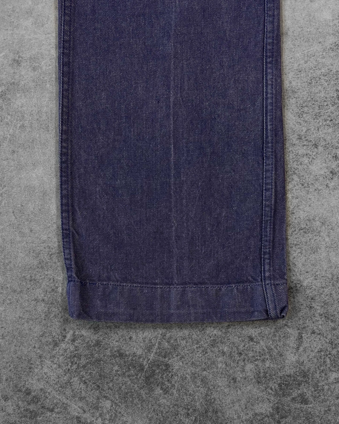 Vintage 1980s French Workwear Denim Fatigue Pants – Wide Leg Utility