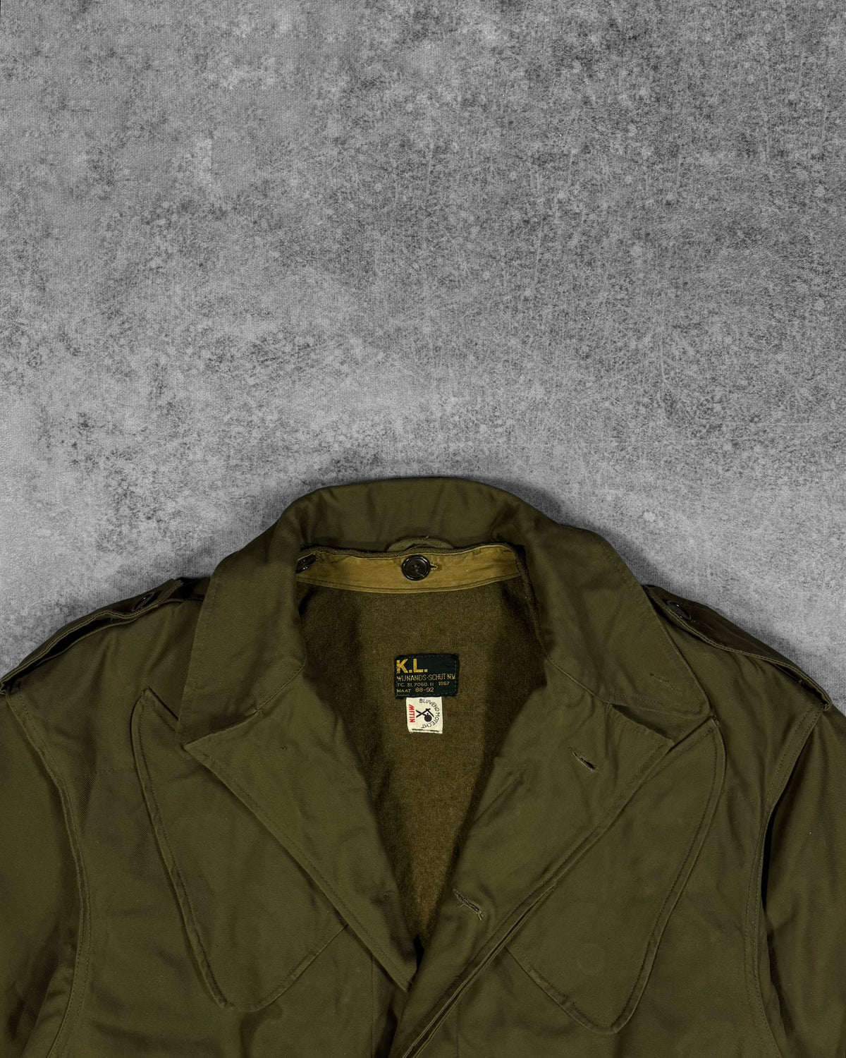 Vintage 1967 Dutch Army M58 field parka – back view