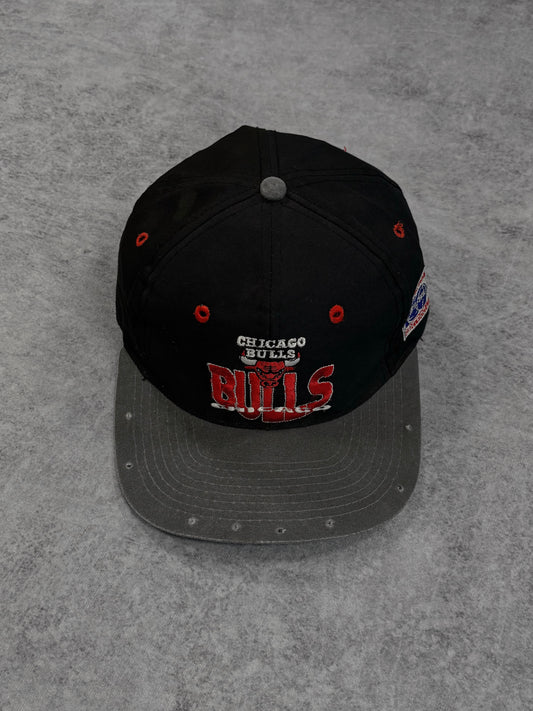 Vintage 1991 Chicago Bulls Snapback Cap - The Game NBA Finals - 100th Basketball Anniversary Hat