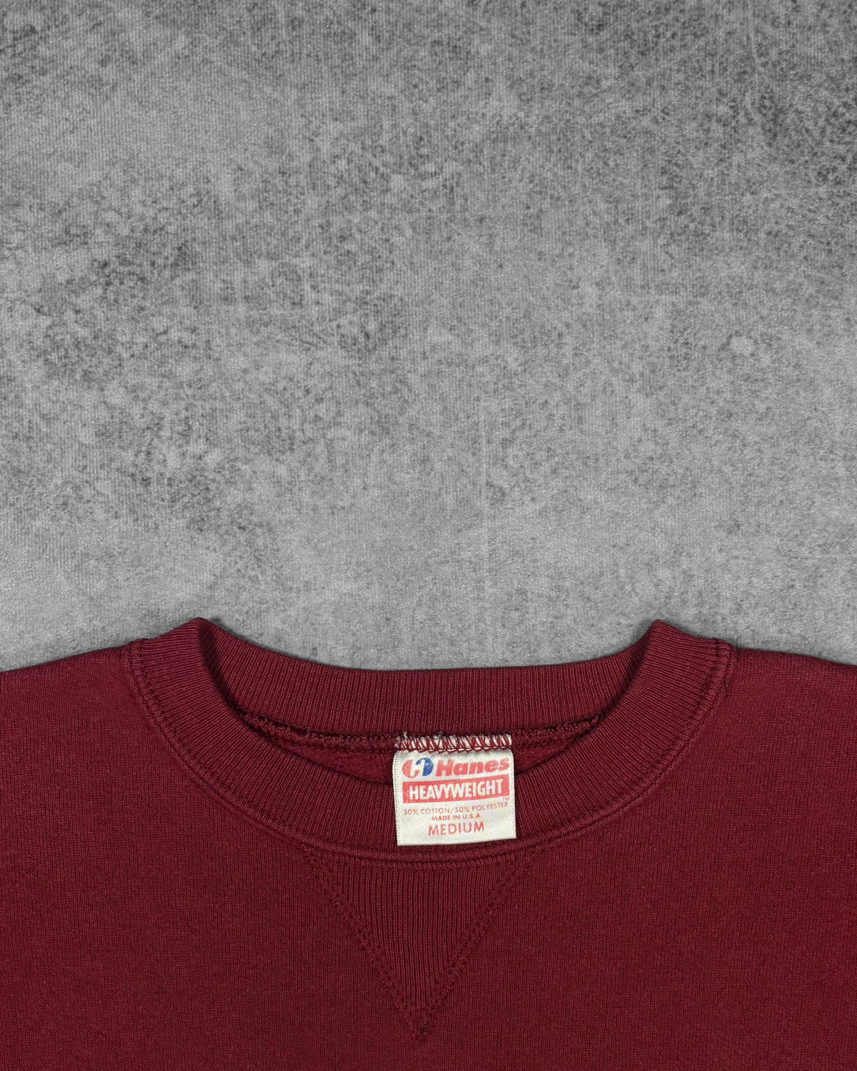 Vintage 1990s Hanes Heavyweight Made in USA 50/50 label detail – Florida State Seminoles sweatshirt