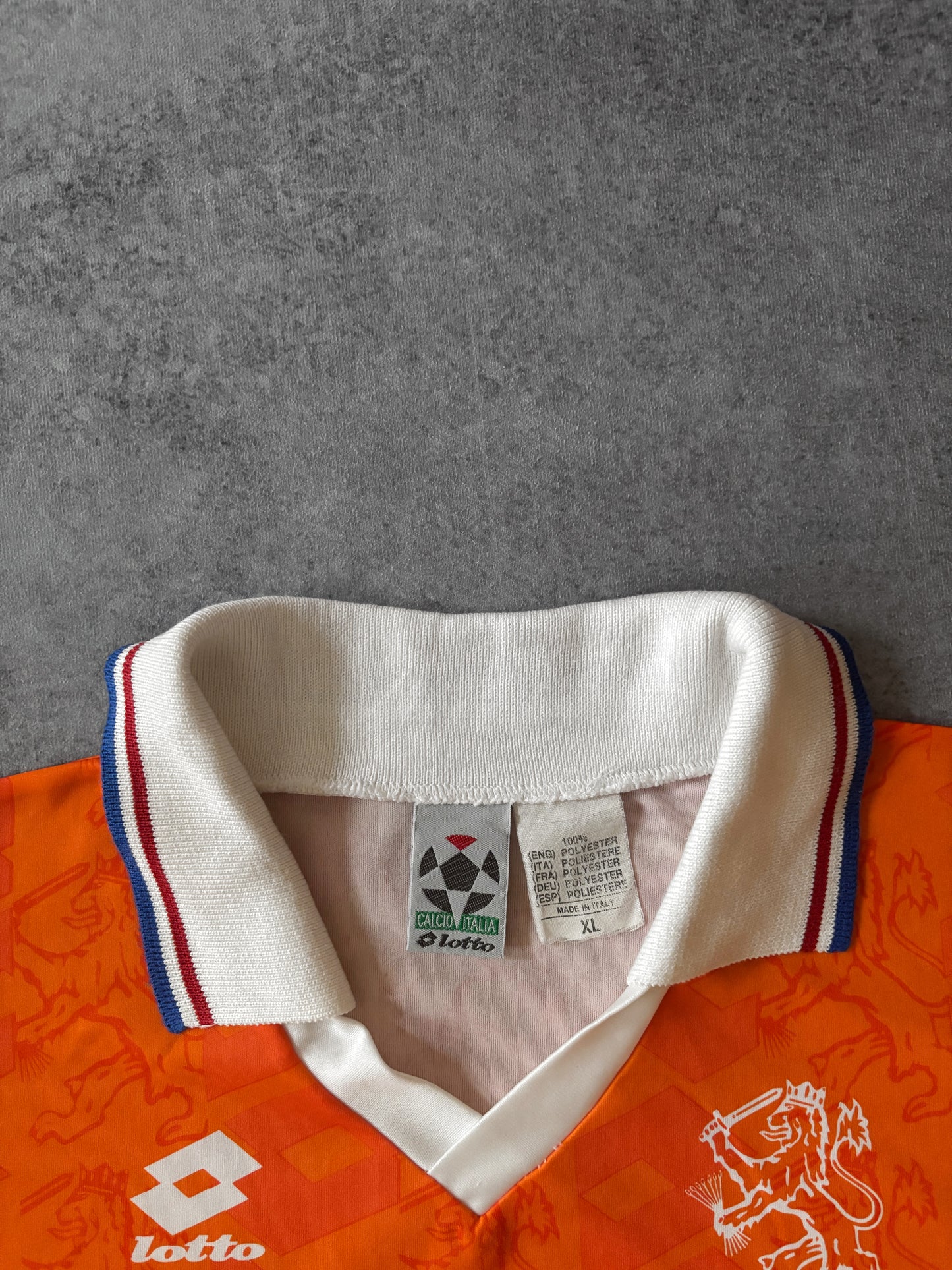 Vintage Netherlands 1993–95 Lotto KNVB Jersey – Orange Home Shirt – Made in Italy