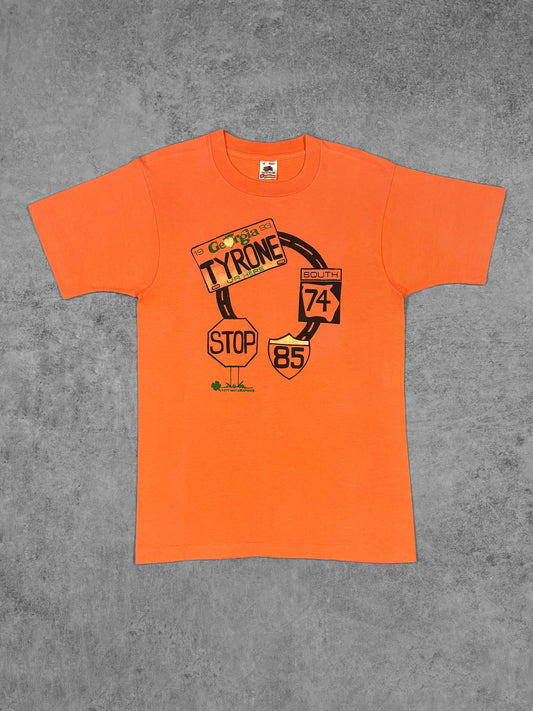 Vintage 1993 Tyrone Georgia Route 74 Route 85 Graphic T-Shirt - Fruit of the Loom - Made in USA