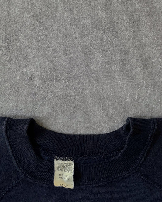 Vintage 70s Navy Raglan Blank Sweatshirt – Made in USA