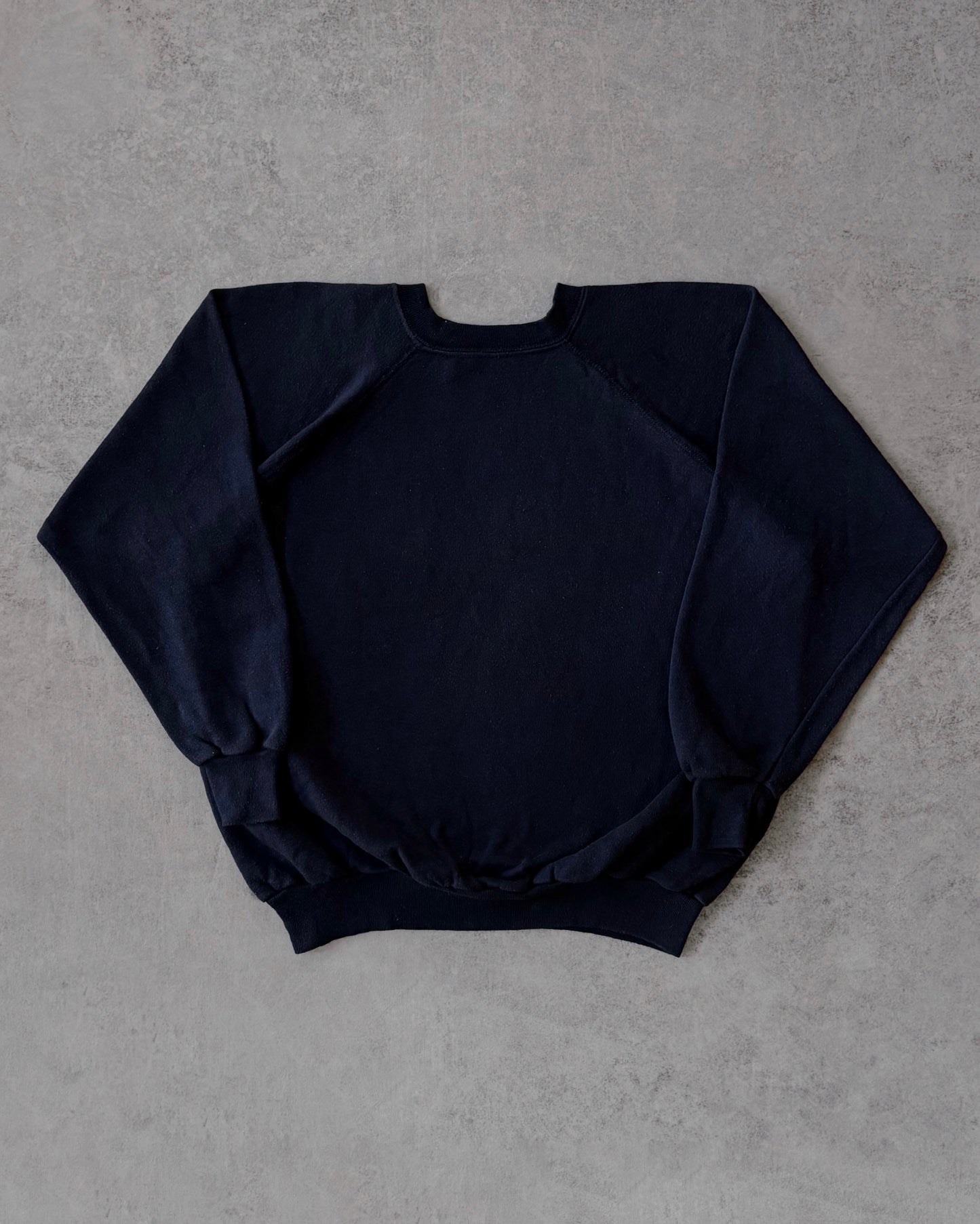 Vintage 70s Navy Raglan Blank Sweatshirt – Made in USA