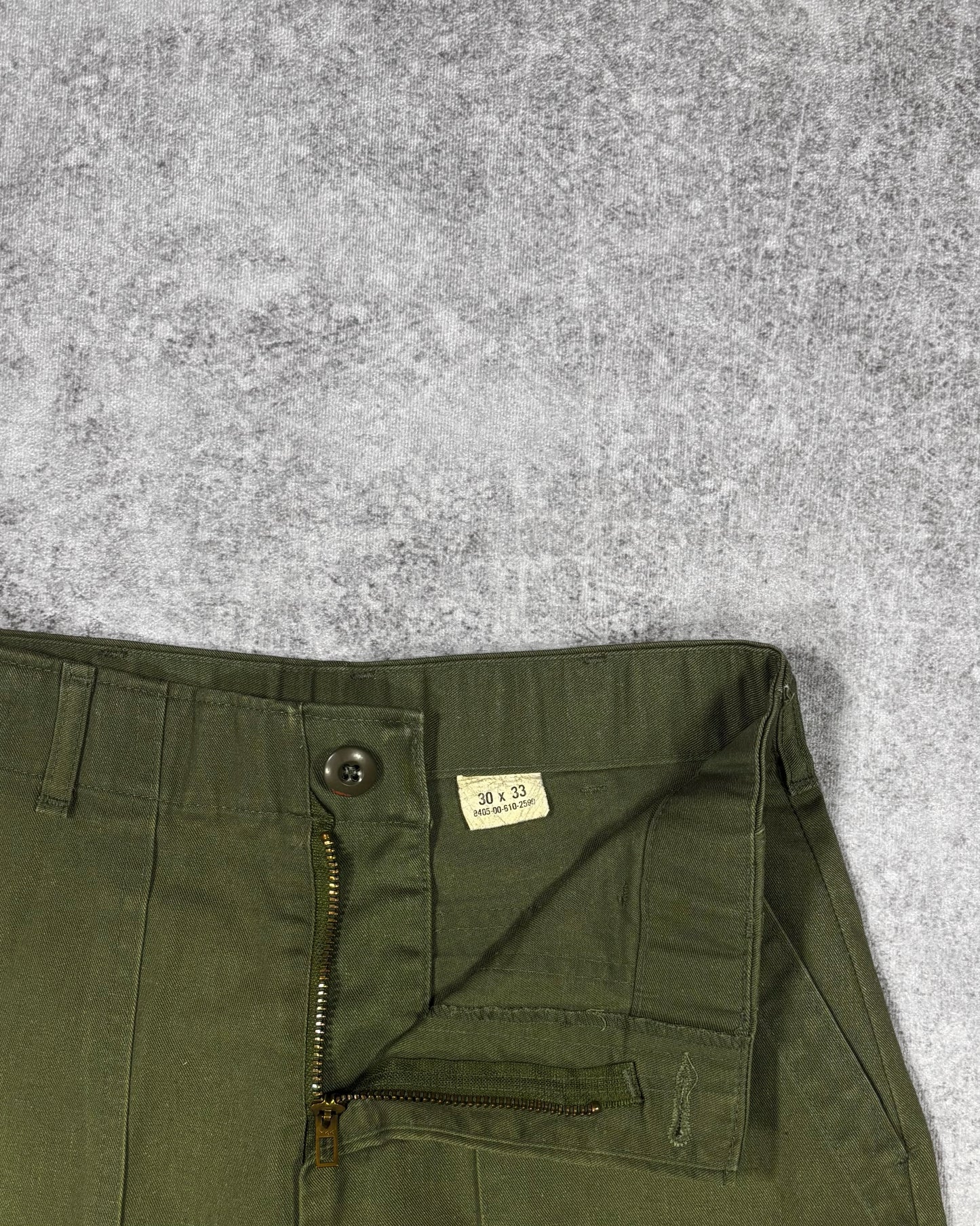 Vintage 1980s US Army OG-507 Fatigue Utility Trousers - Olive Green Military Pants