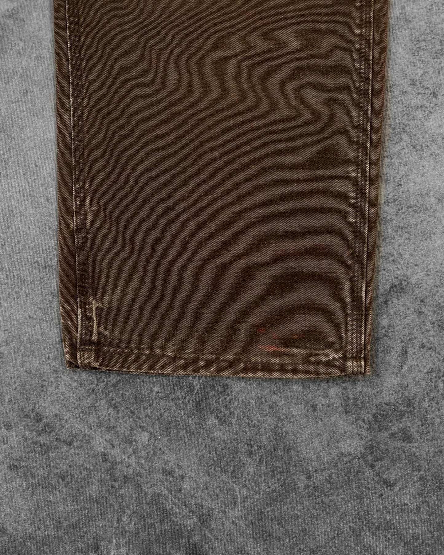 Vintage 1990s Carhartt Brown Duck Canvas Carpenter Work Pants – Distressed Utility Trousers