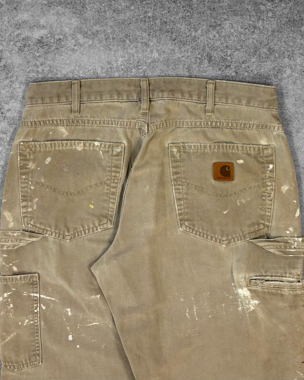 Pantaloni da lavoro Carhartt B159 stile carpenter/painter in canvas effetto invecchiato – Vestibilità loose