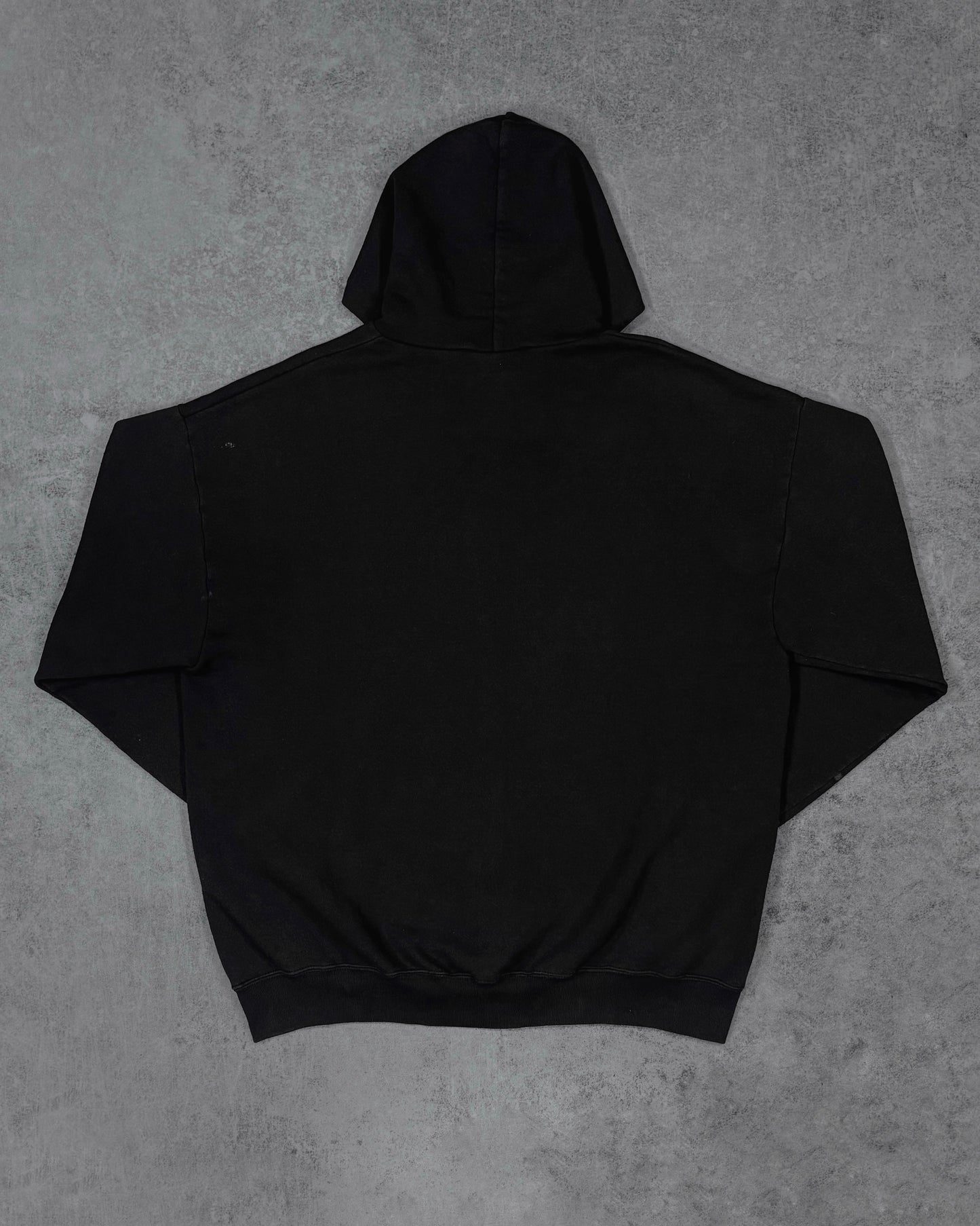 Vintage Early 2000s Distressed Lee Heavyweight Blank Zip Hoodie Black