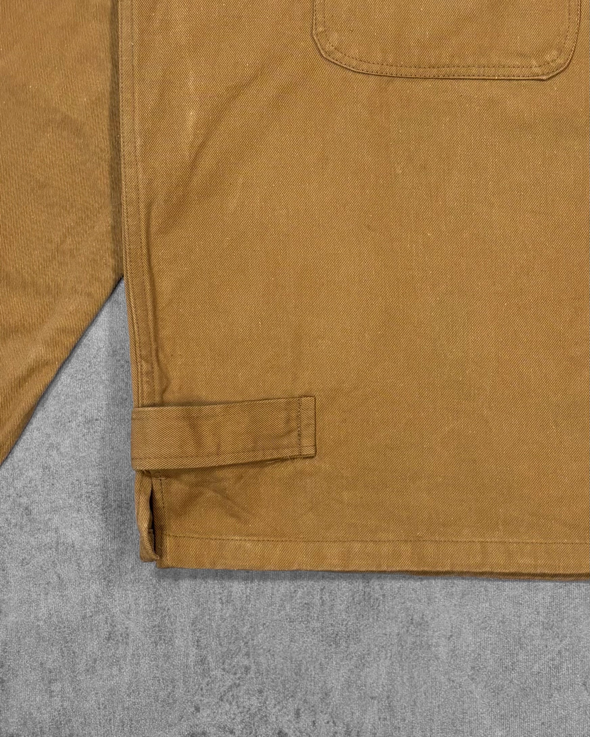 Vintage 1960s European Workwear Jacket – LAMPO Zip – Brown Cotton Twill
