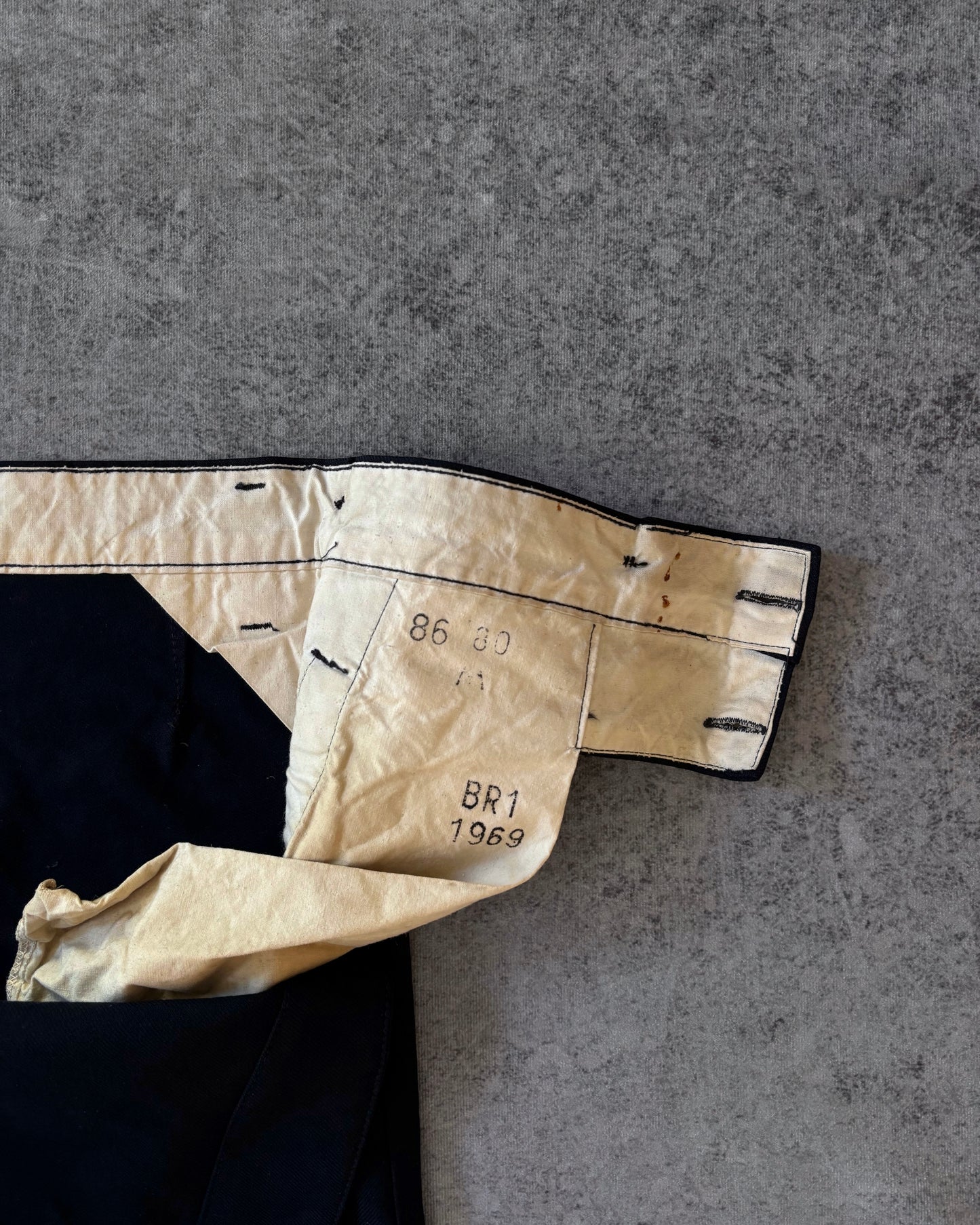 Vintage 1969 Wool Broadfall Sailor Pants – Military Naval Uniform Trousers