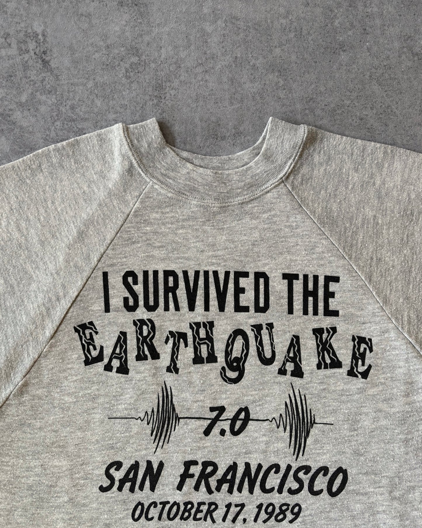 Vintage 1989 “I Survived the Earthquake” San Francisco Sweatshirt – Loma Prieta Quake