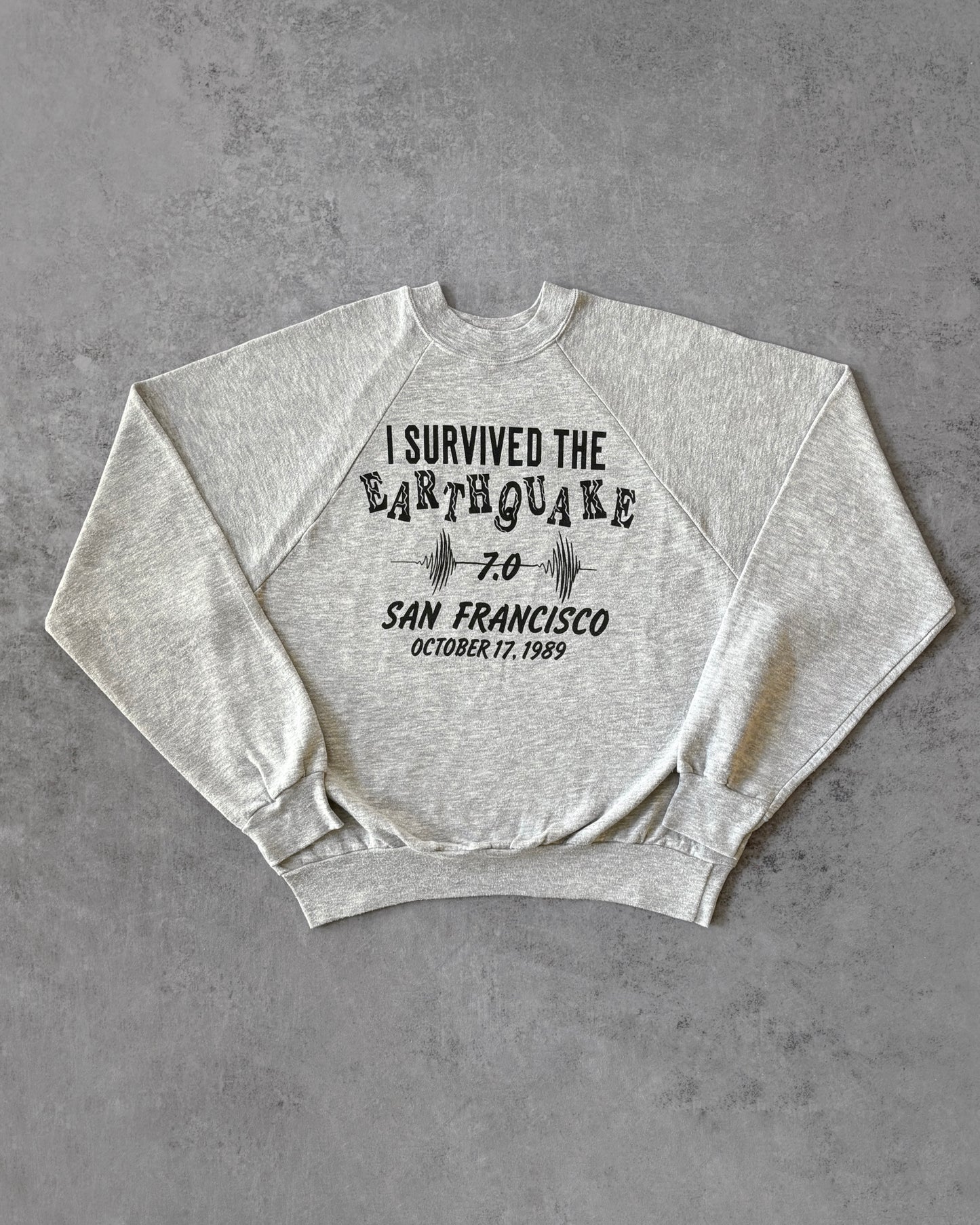Vintage 1989 “I Survived the Earthquake” San Francisco Sweatshirt – Loma Prieta Quake