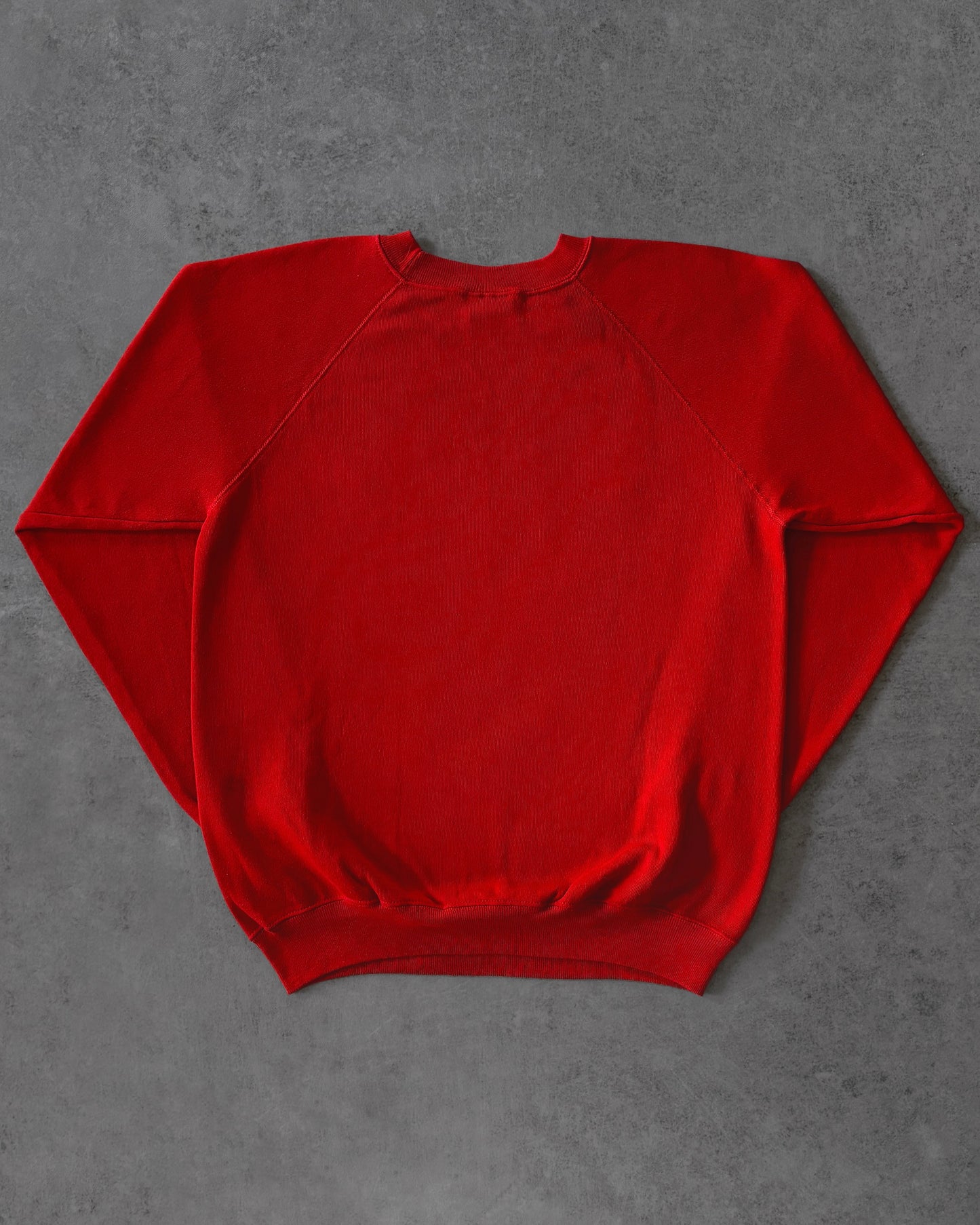 Vintage 1980s Madeline Island Lakeview School Sweatshirt – Made in USA – Red Raglan Crewneck