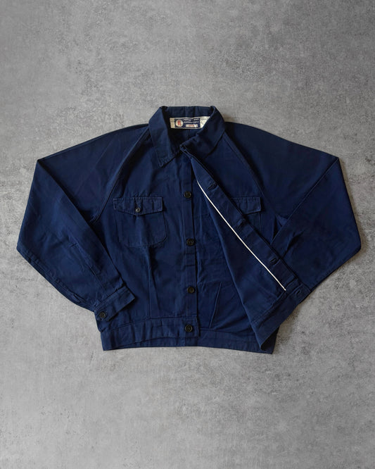 Vintage 1970s Selvedge Denim Work Jacket – Italian Sanforized – Cropped Fit