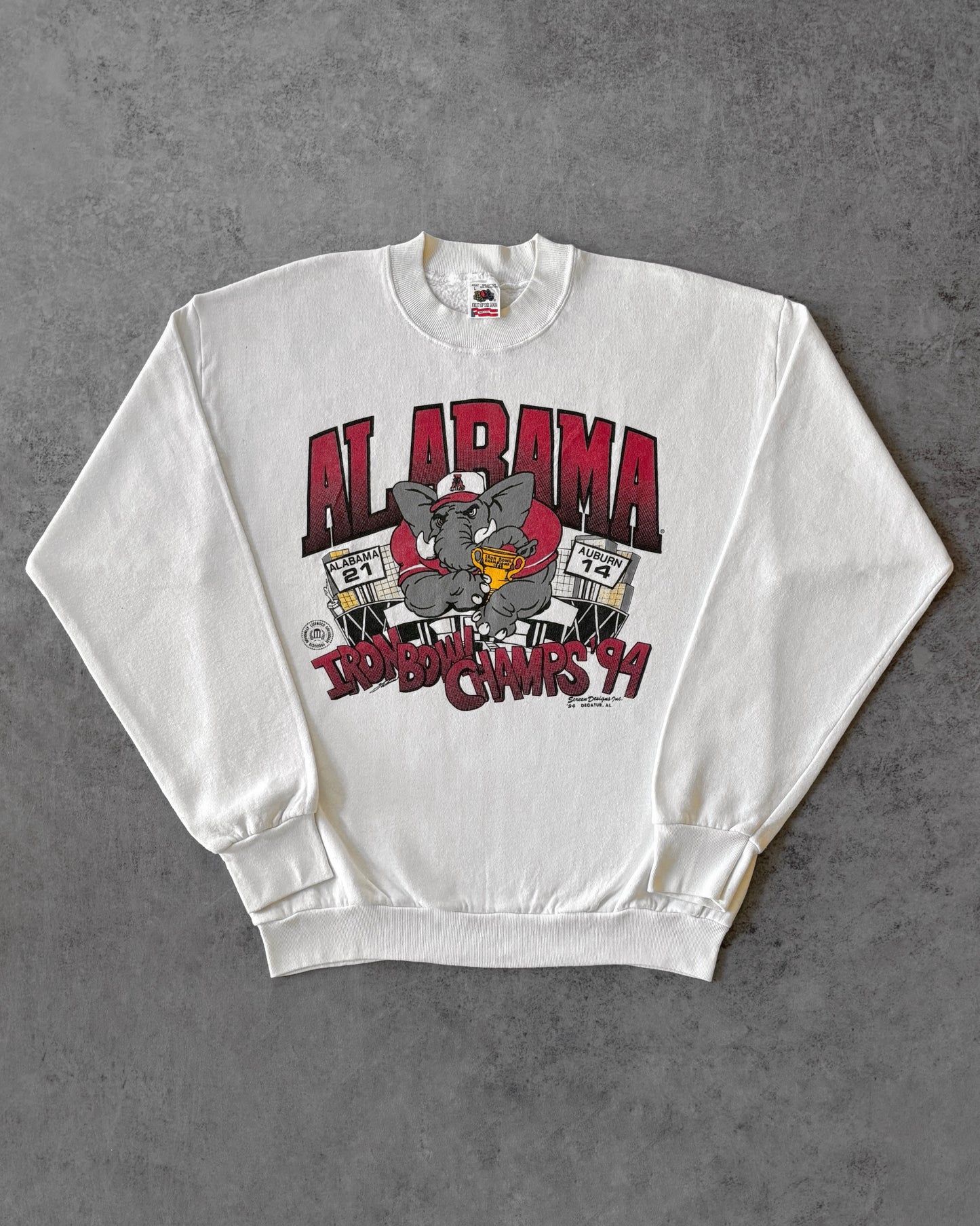 Vintage 1994 Alabama Crimson Tide “Iron Bowl Champs ’94” Sweatshirt – Made in USA