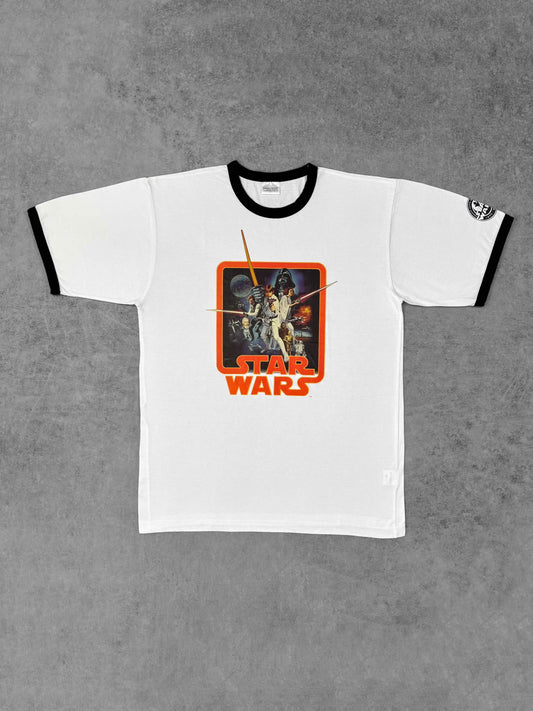 Star Wars 25th Anniversary 2002 Ringer T-Shirt - Vintage Style Graphic Tee - Official Licensed