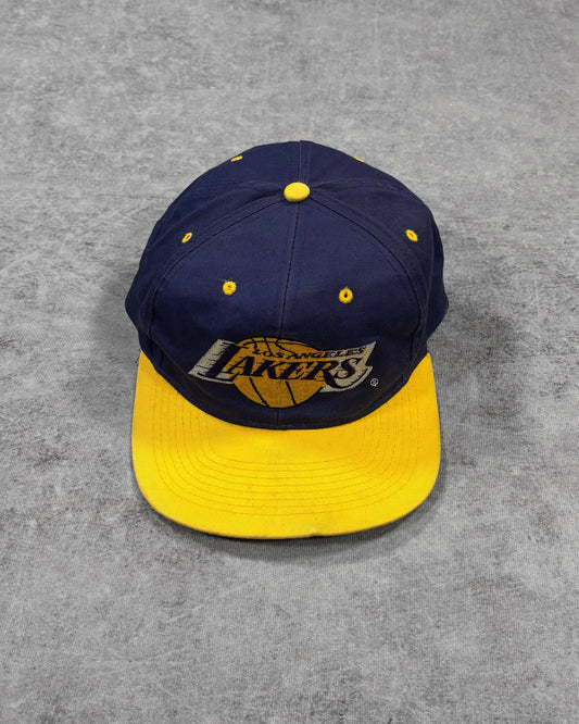 Vintage 1990s Los Angeles Lakers Snapback Cap – NBA Basketball Hat