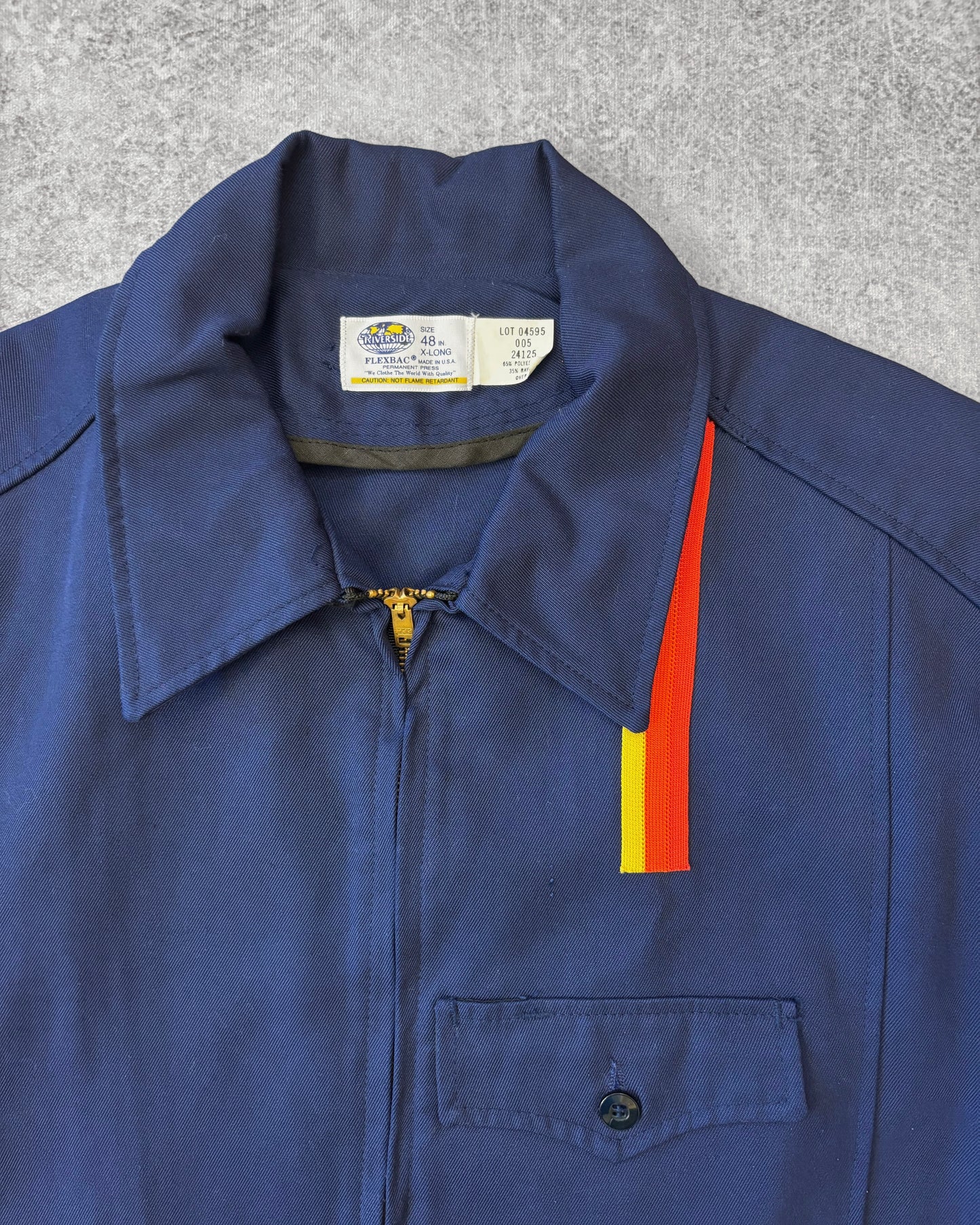 Vintage 80s Riverside Flexback Work Jacket – Navy – Made in USA