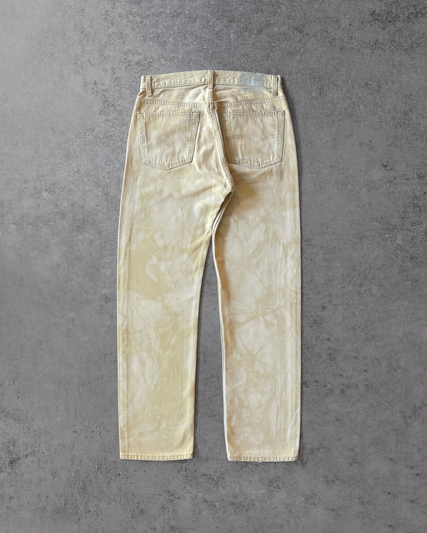 Vintage Mid 1990s Desert Sand Levi’s 501 USA – Marble Wash Sand/Ice Fade