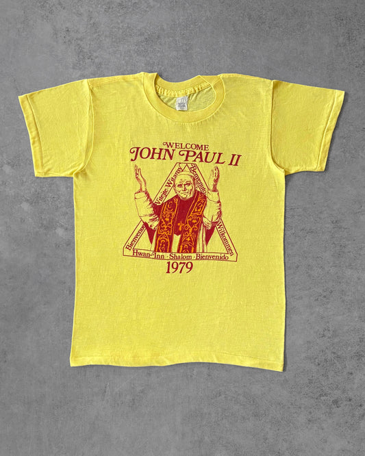 Vintage 1979 “Welcome John Paul II” T-Shirt – Papal Visit – Made in USA