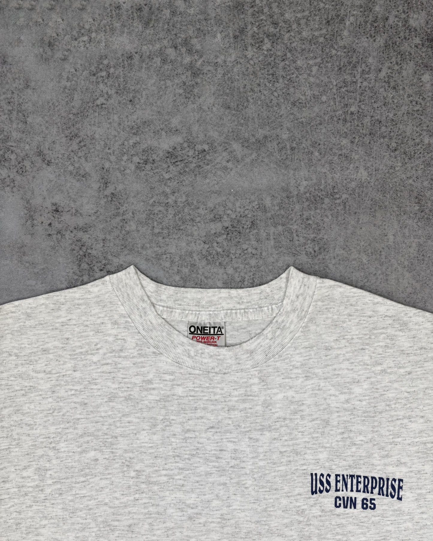 Vintage 1990s USS Enterprise CVN-65 Med Cruise Long Sleeve T-Shirt – Oneita Power-T – Made in USA