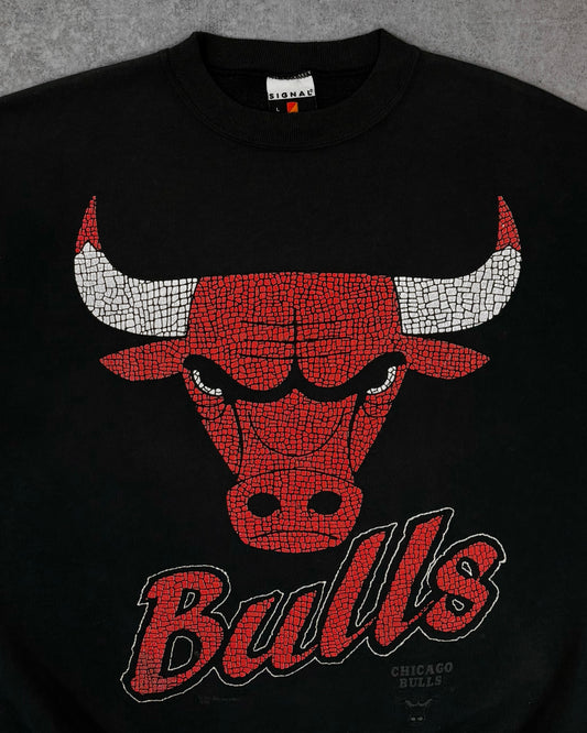 Vintage 1990s Chicago Bulls Mosaic Logo Crewneck - NBA - Made in USA