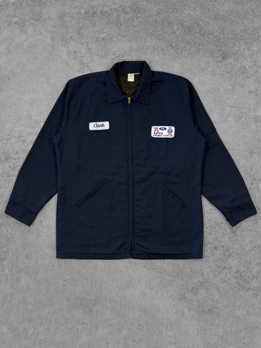 Vintage Clark’s 1980s Ford UAW Local 2000 Ohio Assembly Work Jacket – Talon Zip Quilted Lined