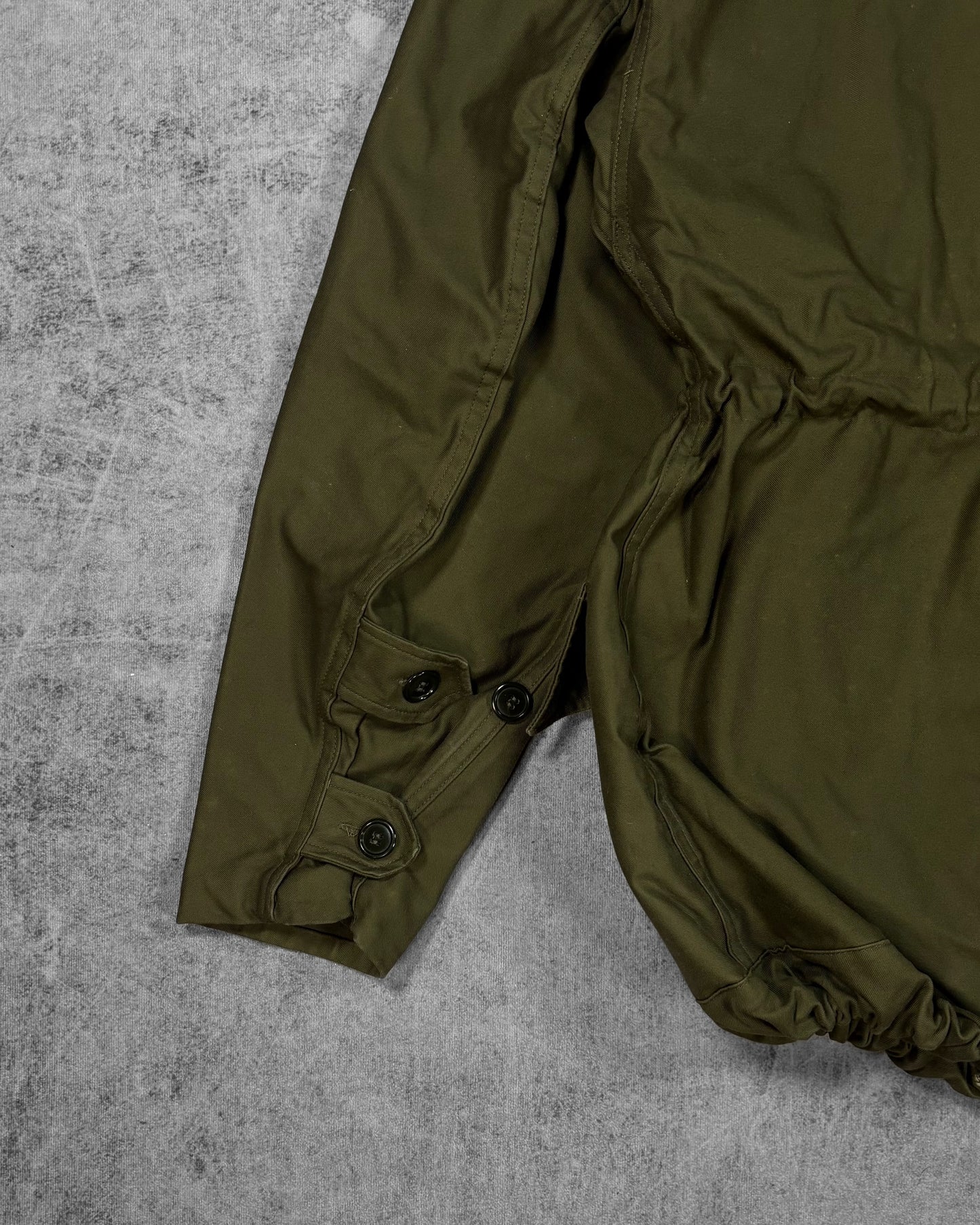 Vintage 1967 Dutch Army M58 field parka – hood detail