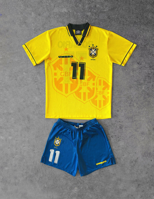 Vintage 1994 Brazil Home Kit – Umbro – Romário #11 – CBF – Made in Brazil