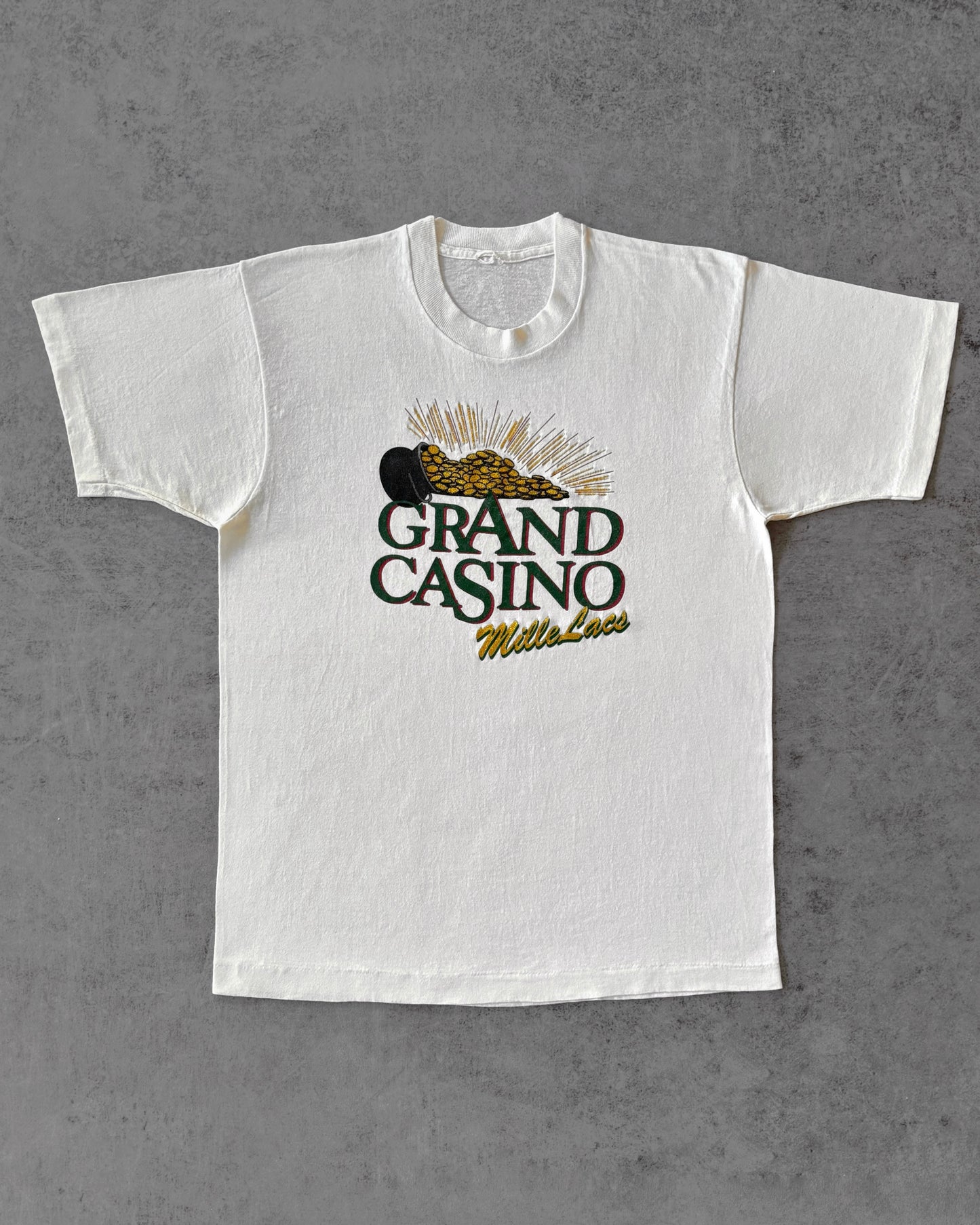 Vintage 1990s Grand Casino Mille Lacs T-Shirt – White Single Stitch