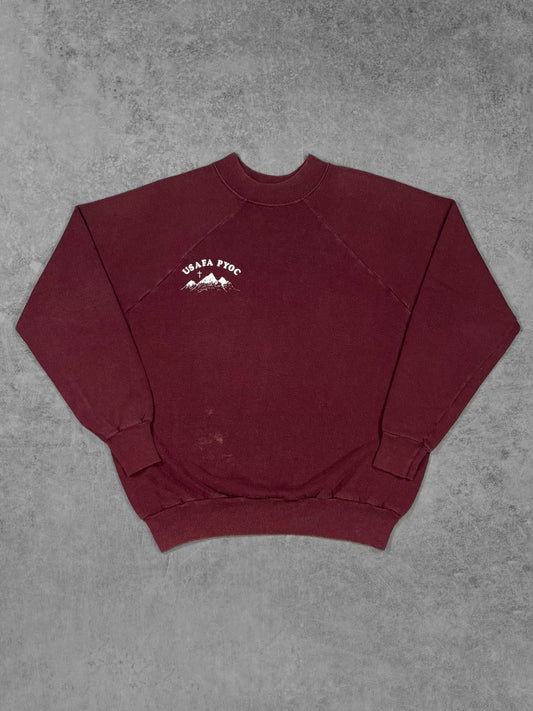 Vintage 1970s USAFA PYOC raglan sweatshirt by Jean Top – front view