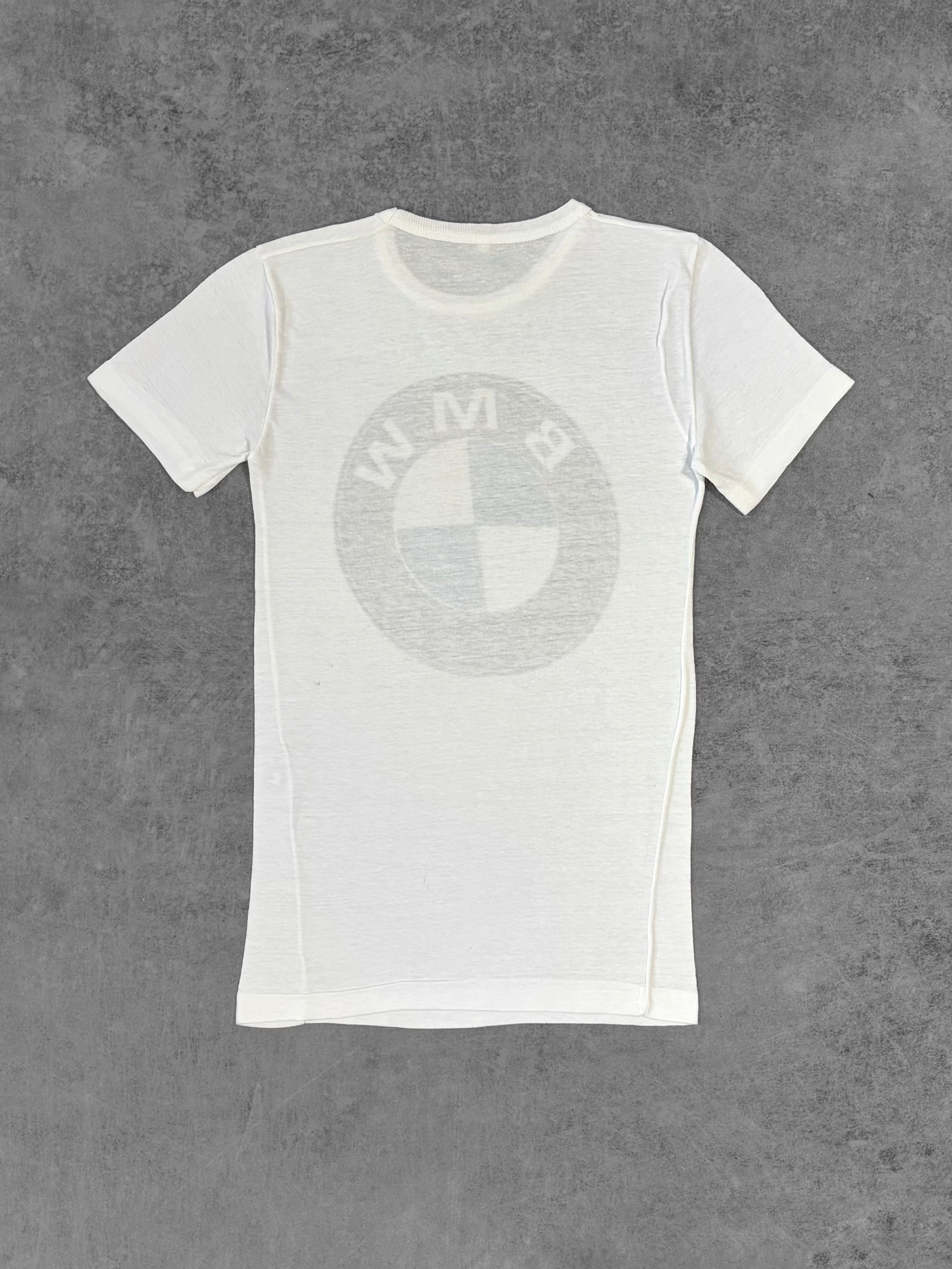 Vintage BMW logo t-shirt, back view