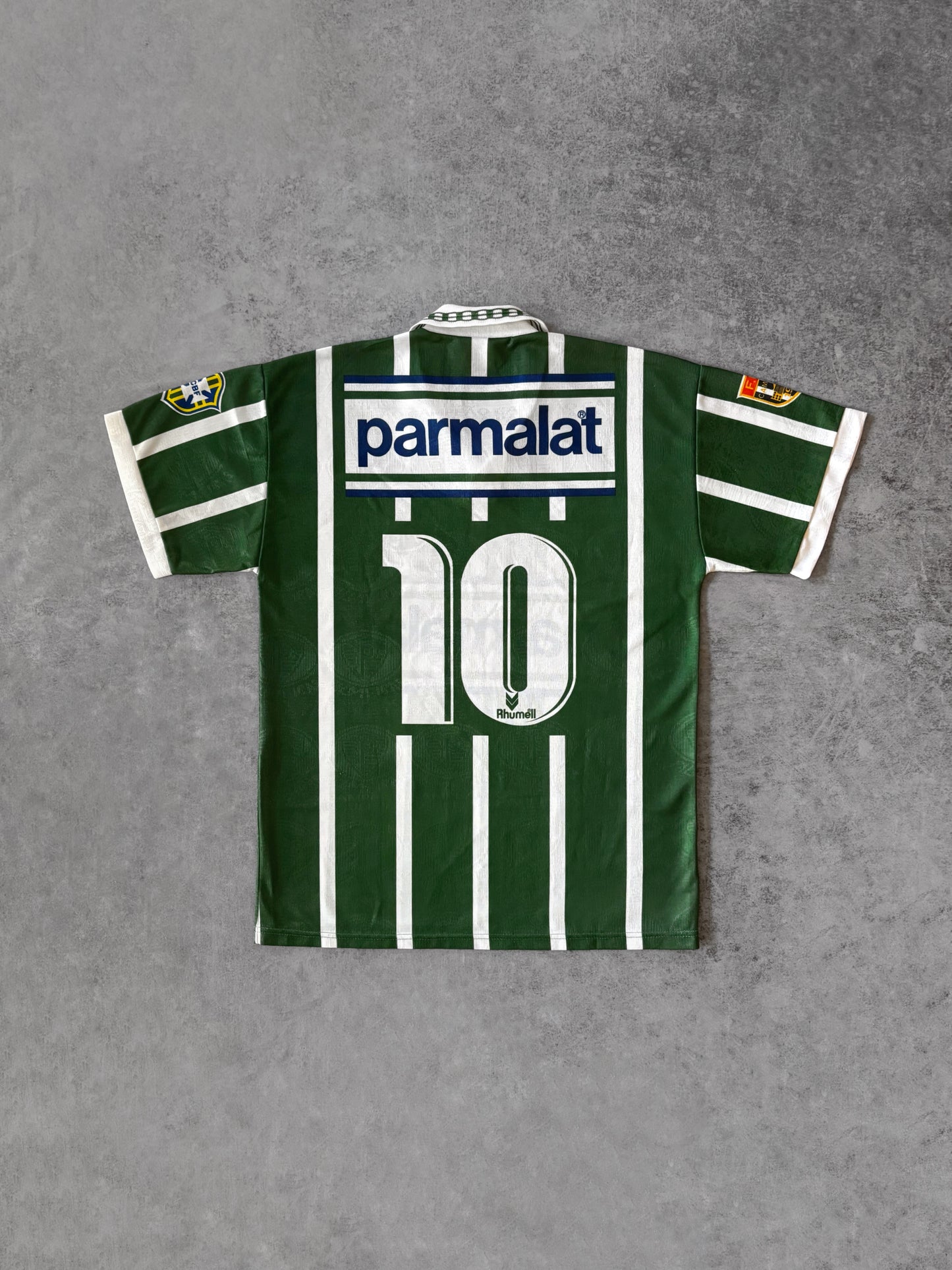 Vintage Palmeiras 93–94 Rhumell Home Shirt #10 Zinho – Parmalat Era – FPF Campeão Patch