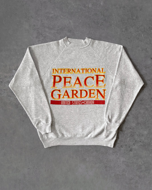 Vintage 90s International Peace Garden Crewneck - Hanes Beefy - Made in USA