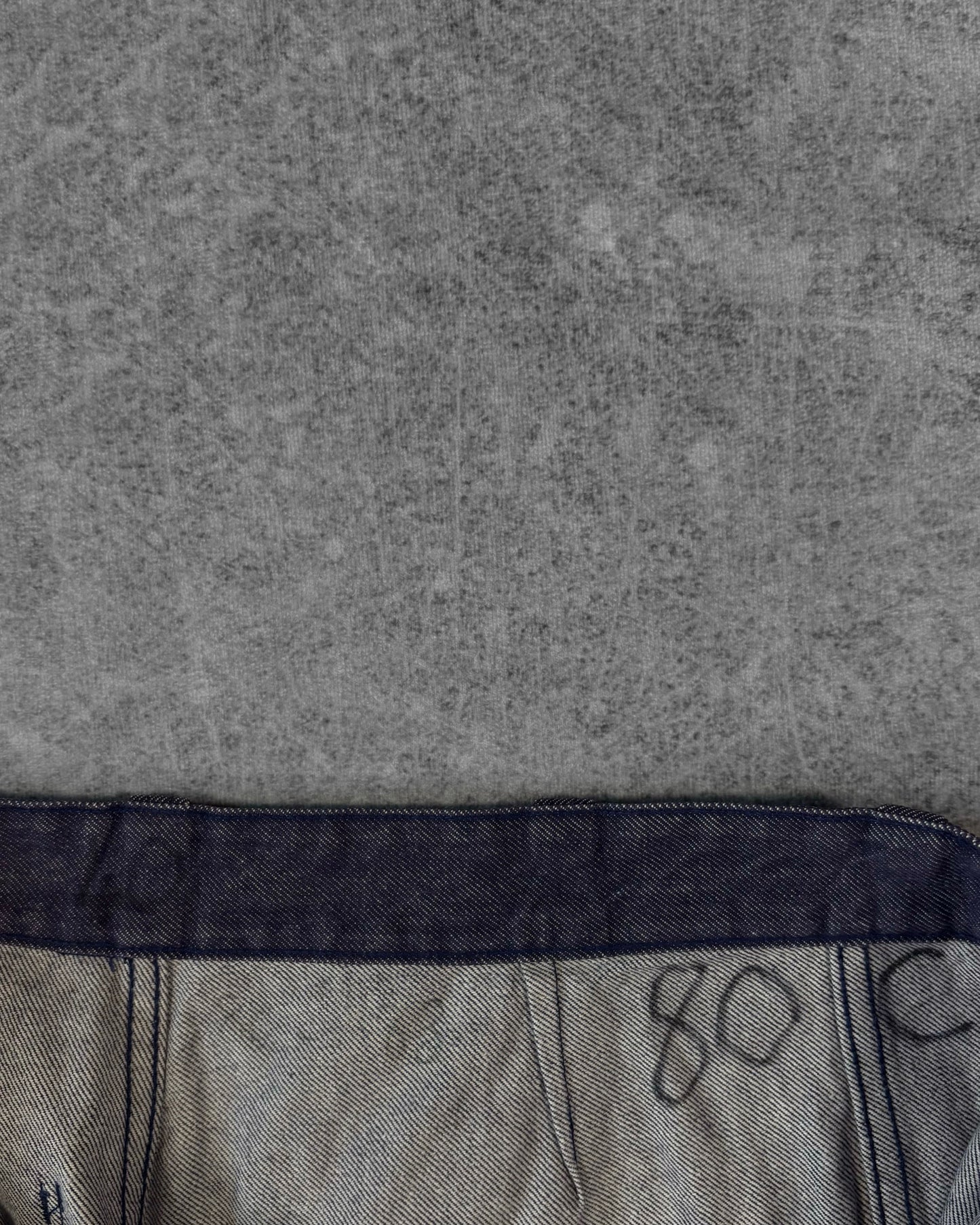 Vintage 1980s French Workwear Denim Fatigue Pants – Wide Leg Utility