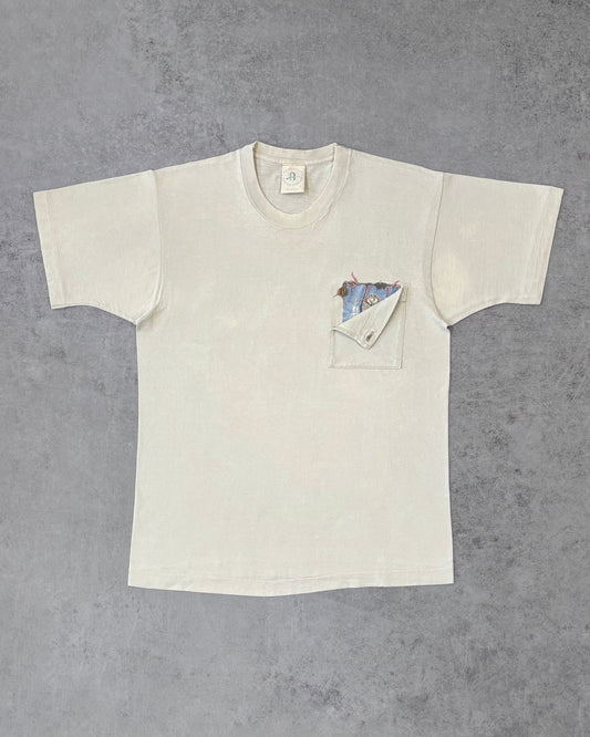 Vintage 1990s Annapolis Trading Company Fishing Graphic Pocket T-Shirt – Jim Ballard Art – Made in USA Single Stitch