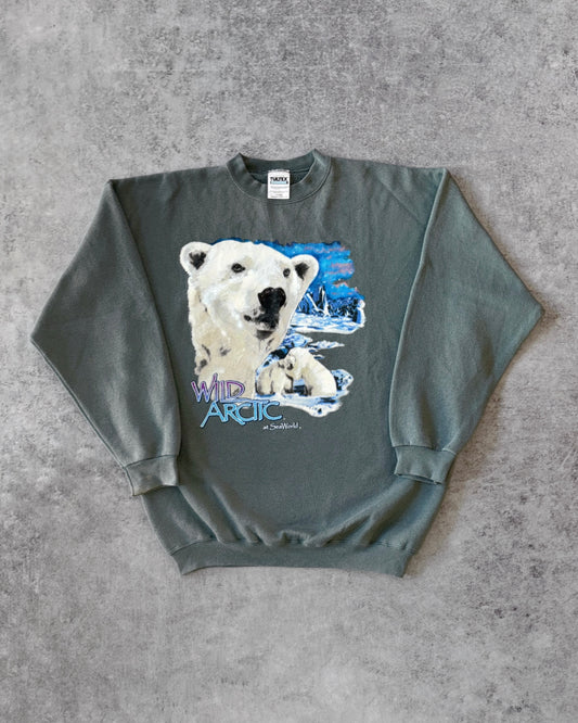 Vintage 1990s Wild Artic at Sea World Heavyweight Crewneck