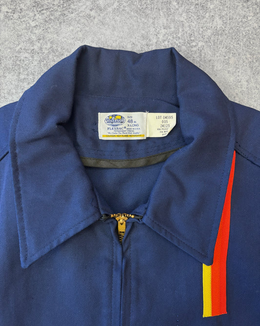 Vintage 80s Riverside Flexback Work Jacket – Navy – Made in USA