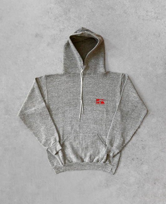 Vintage 70s Russell Athletic Hoodie – Grey Hoodie – USA Made – Red Logo