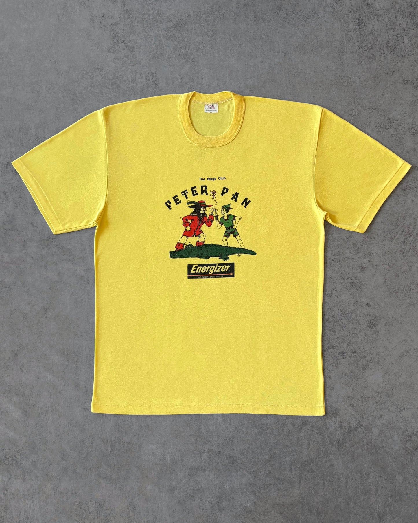 Vintage 1980s Peter Pan x Energizer Promo T-Shirt – The Stage Club – Yellow