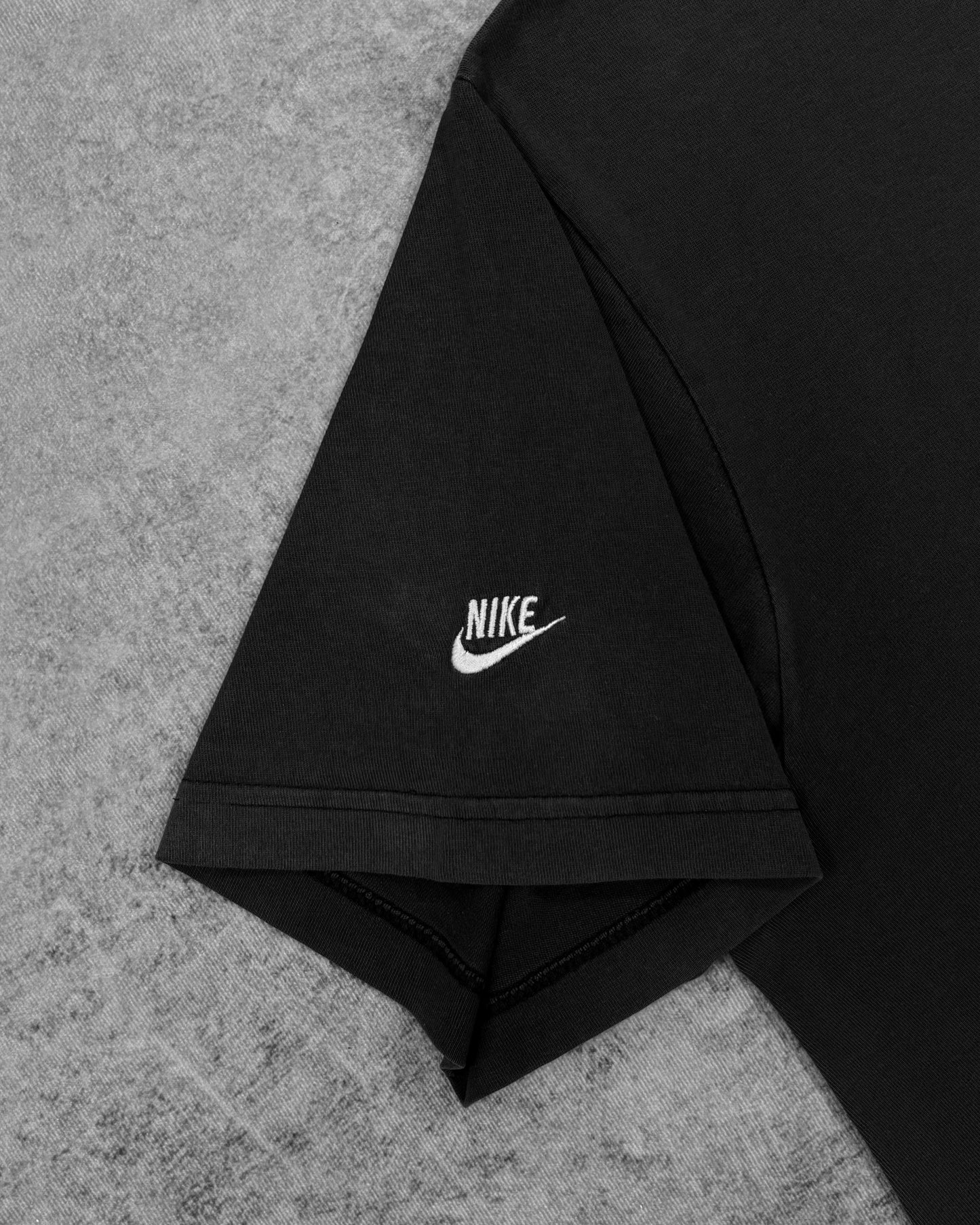 Distressed Nike Air T-Shirt Black Modern Streetwear Logo Tee Made in Turkey
