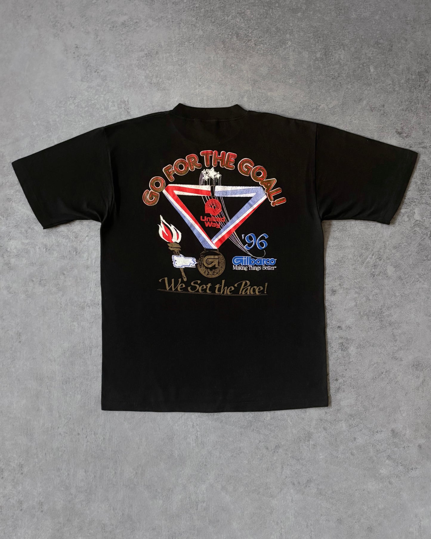 Vintage 1996 Gilbarco United Way “Go For The Goal” T-Shirt – All Sport Proweight – Made in USA