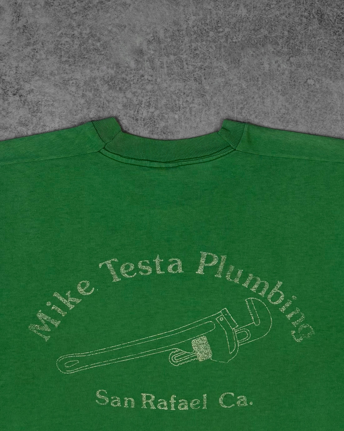 Vintage Late 1980s Screen Stars Mike Testa Plumbing San Rafael Graphic T-Shirt – Single Stitch - Made in USA