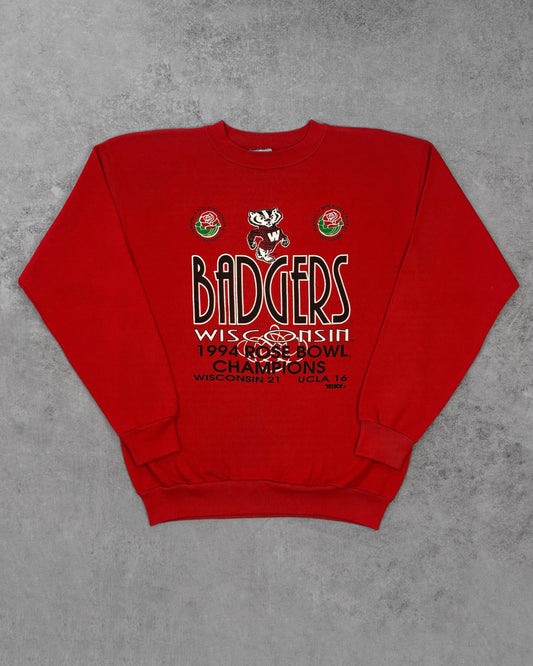 Vintage 1994 Wisconsin Badgers Rose Bowl Crewneck - Made in USA