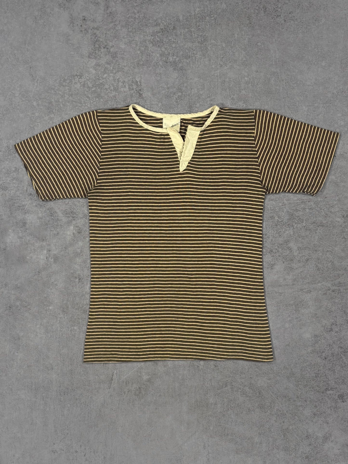 Vintage 1970s Tigershark Milano Striped Cotton T-Shirt