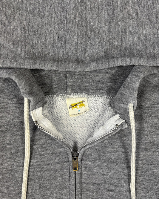 Vintage 1970s Russell Athletic Grey Full Zip Hoodie – Gold Tag – YKK Zip